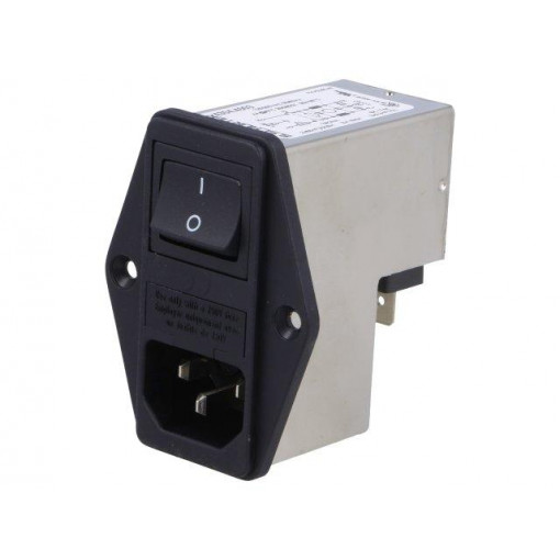 4304.4003; Connector: AC supply; socket; male; 4A; 250VAC; IEC 60320; -25÷85°C; SCHURTER