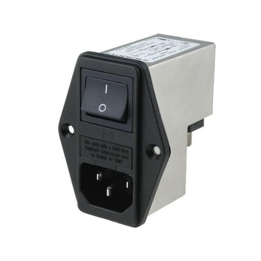 4304.4004; Connector: AC supply; socket; male; 6A; 250VAC; IEC 60320; -25÷85°C; SCHURTER