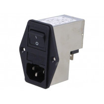 4304.4023; Connector: AC supply; socket; male; 4A; 250VAC; IEC 60320; -25÷85°C; SCHURTER