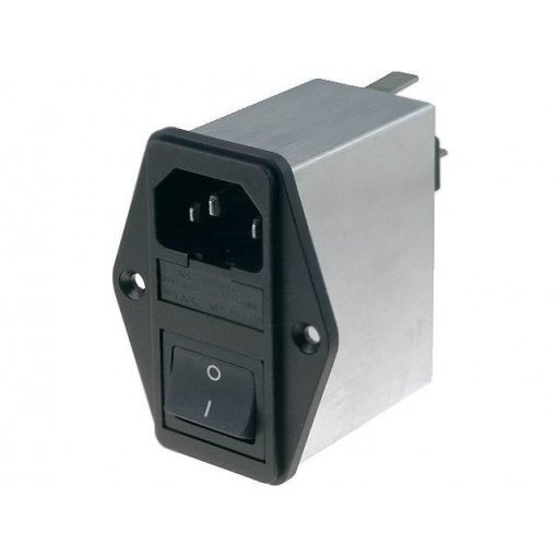 4304.4044; Connector: AC supply; socket; male; 6A; 250VAC; IEC 60320; -25÷85°C; SCHURTER