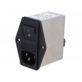 4304.5024; Connector: AC supply; socket; male; 6A; 250VAC; IEC 60320; -25÷85°C; SCHURTER