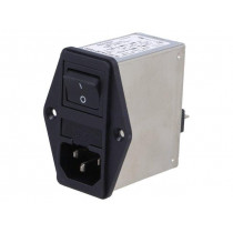 4304.5024; Connector: AC supply; socket; male; 6A; 250VAC; IEC 60320; -25÷85°C; SCHURTER