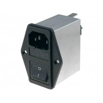 4304.5064; Connector: AC supply; socket; male; 6A; 250VAC; IEC 60320; -25÷85°C; SCHURTER