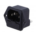 4304.6020; Connector: AC supply; socket; male; 10A; 250VAC; IEC 60320; SCHURTER