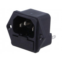 4304.6020; Connector: AC supply; socket; male; 10A; 250VAC; IEC 60320; SCHURTER