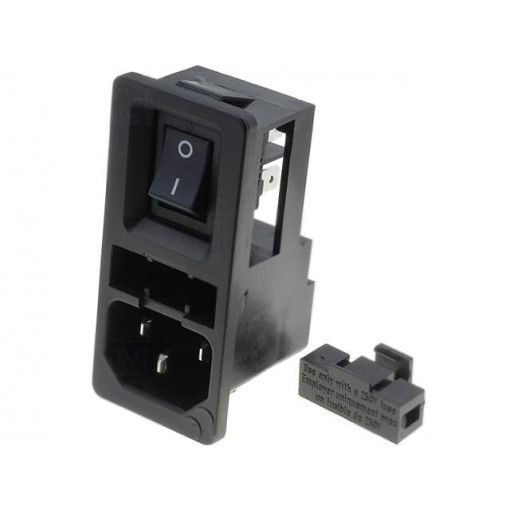4304.6064; Connector: AC supply; socket; male; 10A; 250VAC; IEC 60320; 1÷2mm; SCHURTER