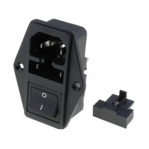 4304.6087; Connector: AC supply; socket; male; 10A; 250VAC; IEC 60320; SCHURTER 4304.6087; Connector: AC supply; socket; male; 10A; 250VAC; IEC 60320; SCHURTER