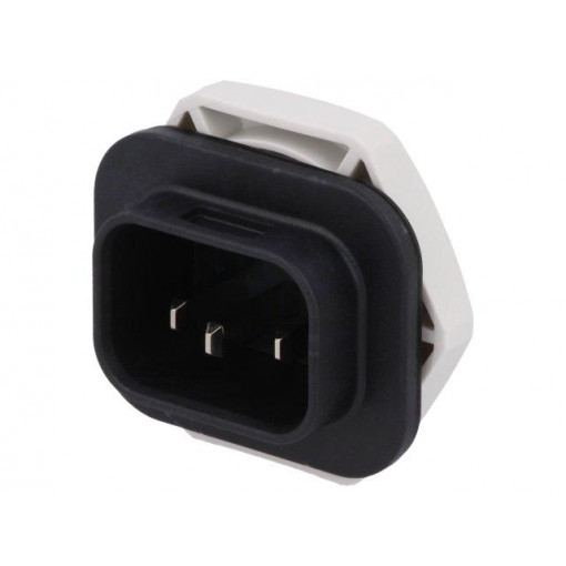 4312.0001; Connector: AC supply; 6.3x0,8mm connectors; male; 4761; 10A; PIN: 3; SCHURTER