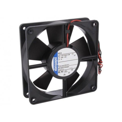 4314; Fan: DC; axial; 24VDC; 119x119x32mm; 170m3/h; 45dBA; ball bearing; EBM-PAPST