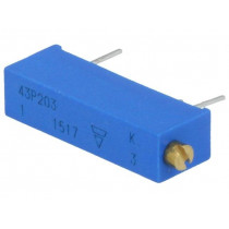 M43P203KB40; Potentiometer: mounting; multiturn; 20kΩ; 750mW; ±10%; linear; VISHAY