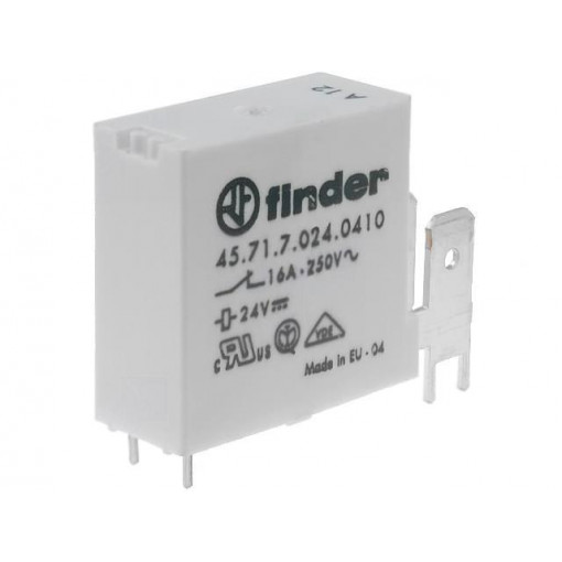 45.71.7.024.0410; Relay: electromagnetic; SPST-NC; Ucoil: 24VDC; Icontacts max: 30A; FINDER