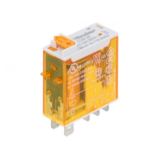 46.61.8.110.0054; Relay: electromagnetic; SPDT; Ucoil: 110VAC; 16A/250VAC; 16A/30VDC; FINDER