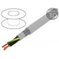 470035CY GE321; Wire; Pro-Met; 3G0,5mm2; tinned copper braid; PVC; grey; 300/500V; ALPHA WIRE