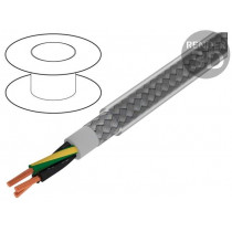470037CY CL033; Wire; Pro-Met; 3G0,75mm2; tinned copper braid; PVC; transparent; ALPHA WIRE