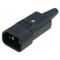 4732.0000; Connector: AC supply; plug; male; 10A; 250VAC; IEC 60320; C14 (E); SCHURTER