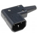 4733.0000; Connector: AC supply; plug; male; 10A; 250VAC; IEC 60320; C14 (E); SCHURTER