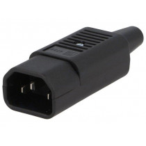 4735.0000; Connector: AC supply; plug; male; 10A; 250VAC; IEC 60320; C14 (E); SCHURTER