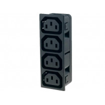 4752.4200; Connector: AC supply; splitter; 10A; 250VAC; IEC 60320; C13 (F); SCHURTER
