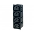 4752.6200; Connector: AC supply; splitter; 10A; 250VAC; IEC 60320; C13 (F); SCHURTER