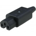 4781.0100; Connector: AC supply; plug; female; 10A; 250VAC; IEC 60320; 10mm; SCHURTER