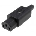 4782.0000; Connector: AC supply; plug; female; 10A; 250VAC; IEC 60320; C13 (F); SCHURTER