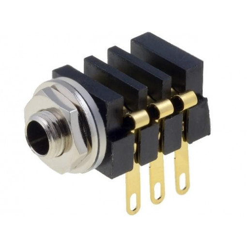 4802.2300; Socket; Jack 3,5mm x 18,6mm; female; stereo; with on/off switch; SCHURTER