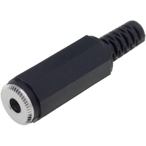 4832.3200; Plug; Jack 3,5mm; female; mono; straight; for cable; soldering; SCHURTER