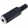 4832.3300; Plug; Jack 3,5mm; female; stereo; straight; for cable; soldering; SCHURTER