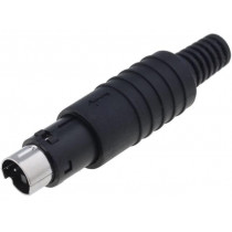 4850.1310; Plug; DIN mini; male; PIN: 3; soldering; for cable; SCHURTER 4850.1310; Plug; DIN mini; male; PIN: 3; soldering; for cable; SCHURTER