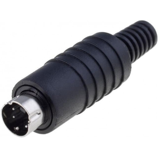 4850.1410; Plug; DIN mini; male; PIN: 4; soldering; for cable; SCHURTER 4850.1410; Plug; DIN mini; male; PIN: 4; soldering; for cable; SCHURTER