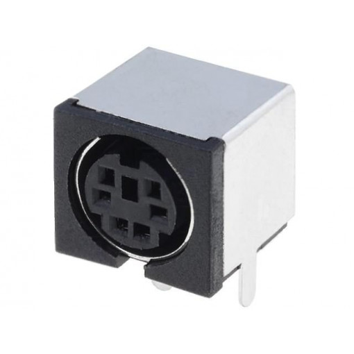 4850.2610; Socket; DIN mini; female; PIN: 6; shielded; THT; SCHURTER 4850.2610; Socket; DIN mini; female; PIN: 6; shielded; THT; SCHURTER
