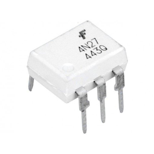 4N27M; Optocoupler; THT; Channels: 1; Out: transistor; Uinsul: 7.5kV; DIP6; ON SEMICONDUCTOR (FAIRCHILD) 4N27M; Optocoupler; THT; Channels: 1; Out: transistor; Uinsul: 7.5kV; DIP6; ON SEMICONDUCTOR (FAIRCHILD)