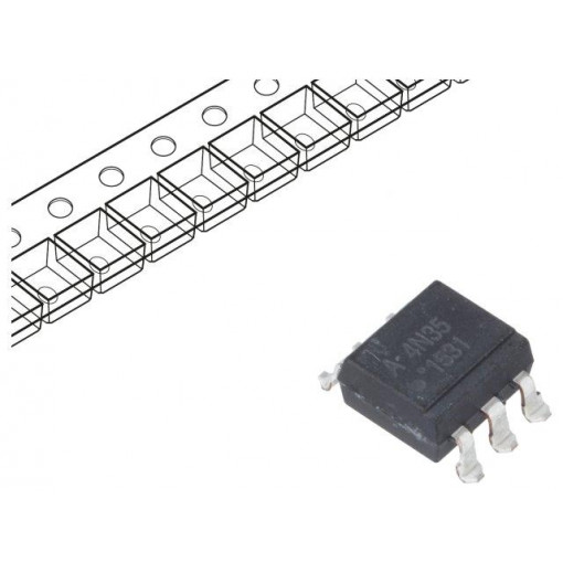 4N35-300E; Optocoupler; SMD; Channels: 1; Out: transistor; Uinsul: 3.55kV; BROADCOM (AVAGO) 4N35-300E; Optocoupler; SMD; Channels: 1; Out: transistor; Uinsul: 3.55kV; BROADCOM (AVAGO)