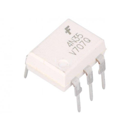 4N35VM; Optocoupler; THT; Channels: 1; Out: transistor; Uinsul: 4.17kV; DIP6; ON SEMICONDUCTOR (FAIRCHILD) 4N35VM; Optocoupler; THT; Channels: 1; Out: transistor; Uinsul: 4.17kV; DIP6; ON SEMICONDUCTOR (FAIRCHILD)