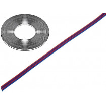 0240 029; Wire: ribbon; stranded; Cu; 4x0,124mm2; unshielded; PVC; red,blue; TECHNOKABEL 0240 029; Wire: ribbon; stranded; Cu; 4x0,124mm2; unshielded; PVC; red,blue; TECHNOKABEL