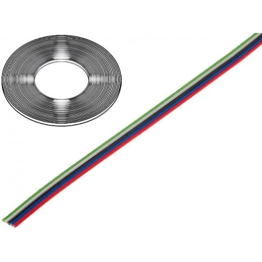0240 044; Wire: ribbon; stranded; Cu; 5x0,22mm2; unshielded; PVC; 150V; 50m; TECHNOKABEL 0240 044; Wire: ribbon; stranded; Cu; 5x0,22mm2; unshielded; PVC; 150V; 50m; TECHNOKABEL