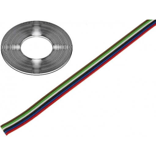 0240 046; Wire: ribbon; stranded; Cu; 6x0,22mm2; unshielded; PVC; 150V; 50m; TECHNOKABEL 0240 046; Wire: ribbon; stranded; Cu; 6x0,22mm2; unshielded; PVC; 150V; 50m; TECHNOKABEL