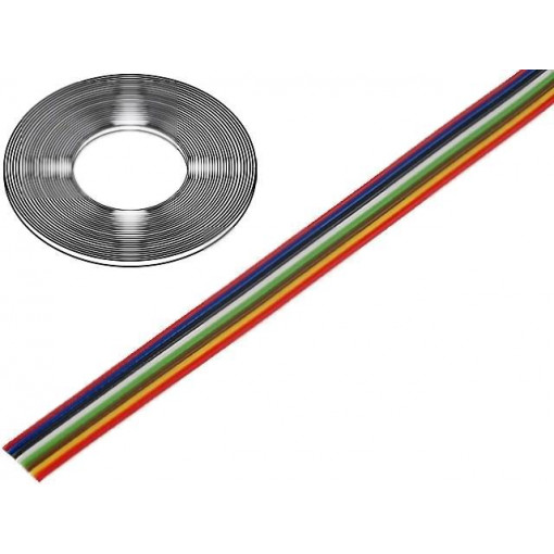 0240 048; Wire: ribbon; stranded; Cu; 8x0,22mm2; unshielded; PVC; 150V; 50m; TECHNOKABEL 0240 048; Wire: ribbon; stranded; Cu; 8x0,22mm2; unshielded; PVC; 150V; 50m; TECHNOKABEL