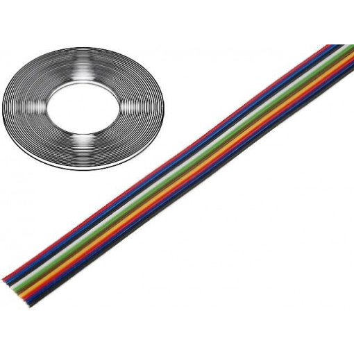 0240 050; Wire: ribbon; stranded; Cu; 10x0,22mm2; unshielded; PVC; 150V; 50m; TECHNOKABEL 0240 050; Wire: ribbon; stranded; Cu; 10x0,22mm2; unshielded; PVC; 150V; 50m; TECHNOKABEL