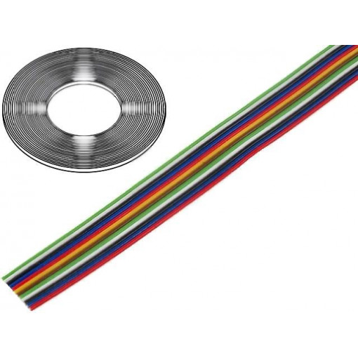 0240 053; Wire: ribbon; stranded; Cu; 12x0,22mm2; unshielded; PVC; 150V; 50m; TECHNOKABEL 0240 053; Wire: ribbon; stranded; Cu; 12x0,22mm2; unshielded; PVC; 150V; 50m; TECHNOKABEL