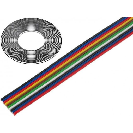 0240 011; Wire: ribbon; stranded; Cu; 10x0,35mm2; unshielded; PVC; 150V; 50m; TECHNOKABEL