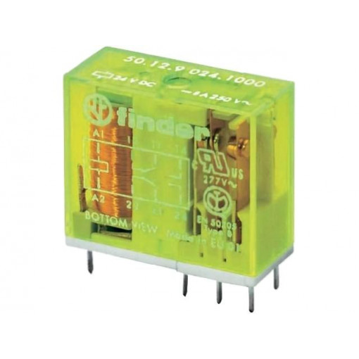 50.12.9.012.1000; Relay: electromagnetic; DPDT; Ucoil: 12VDC; 8A/250VAC; 8A/30VDC; FINDER