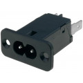 5008.0006; Connector: AC supply; socket; male; 6A; 250VAC; IEC 60320; -25÷85°C; SCHURTER