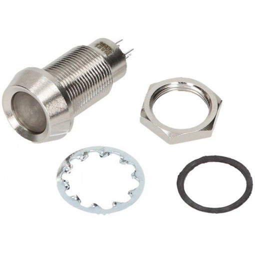 512-501-23; Indicator: LED; recessed; 28VDC; Cutout: Ø12.7mm; IP67; brass; MARL