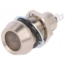 512-521-21; Indicator: LED; recessed; 12VDC; Cutout: Ø12.7mm; IP67; brass; MARL