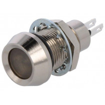 512-532-21; Indicator: LED; recessed; 12VDC; Cutout: Ø12.7mm; IP67; brass; MARL