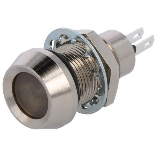 512-532-21; Indicator: LED; recessed; 12VDC; Cutout: Ø12.7mm; IP67; brass; MARL