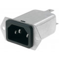 5120.0000.0; Connector: AC supply; socket; male; 1A; 250VAC; IEC 60320; -25÷85°C; SCHURTER