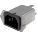 5120.1006.0; Connector: AC supply; socket; male; 10A; 250VAC; IEC 60320; 0.4mH; SCHURTER