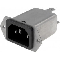 5120.1006.0; Connector: AC supply; socket; male; 10A; 250VAC; IEC 60320; 0.4mH; SCHURTER